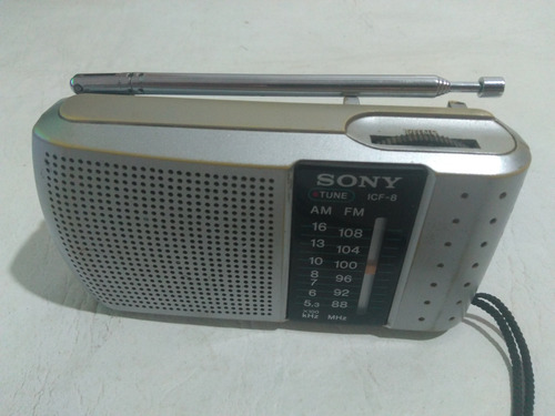 Radio Sony Icf8 Am/fm Funcionando!! Plateado (Usado)