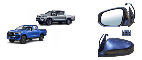 Espejo Toyota Hilux 2020 2021 2022 2023 Izquierdo Electrico