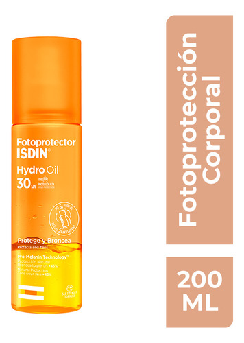 Fotoprotector Isdin Hydro Oil Bifasico Fp30 Bronceador 200ml