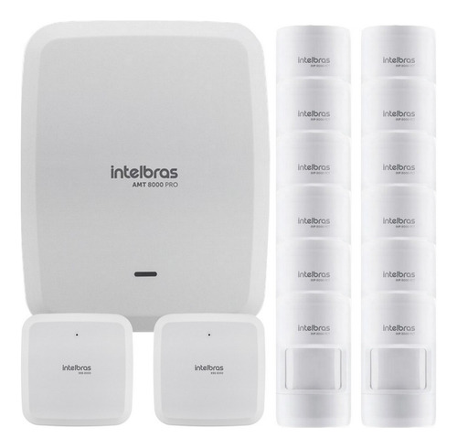 Alarme Intelbras Amt 8000 Pro Wifi 12 Sensor Infra 2 Sirenes