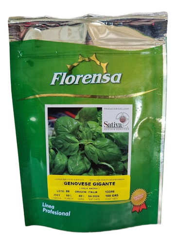 Semillas Albahaca Genovesa Gigante - 100 Gramos - Florensa