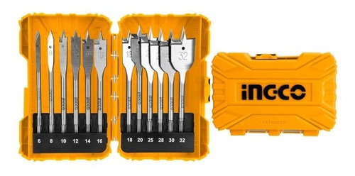 Kit Mechas Ingco P/ Taladro Jgo 12 Pzas 6-32 Mm Profesional