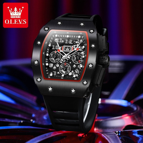 Reloj Casual Con Cronógrafo Tipo Esqueleto Mini Focus 3608