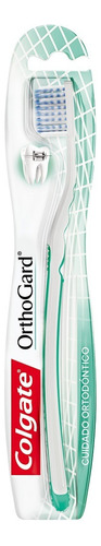 Cepillo de dientes Colgate OrthoGard medio blanco y verde agua