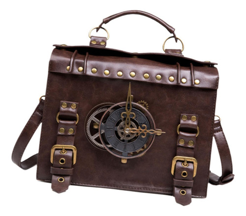 Hx Bolso Bandolera Steampunk Con Correa Ajustable Y Gran
