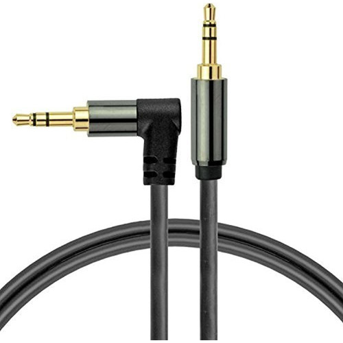 Cable De Audio De Angulo Recto Mediabridge De 3,5 Mm (12 Pi