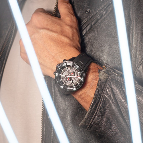 Reloj Hombre Lotus Color Negro Correa Silicona