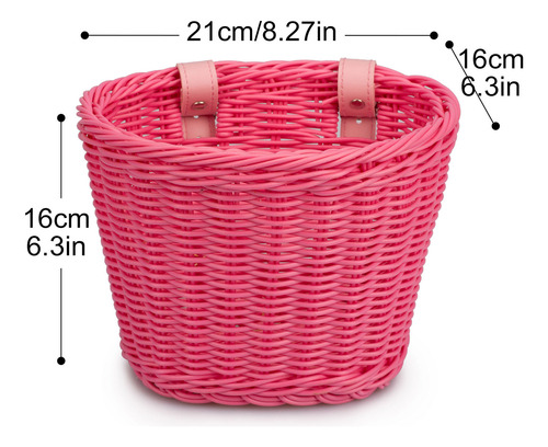 (w) Cesta Para Bicicleta, Tejida A Mano, Para Niña, En La Pa
