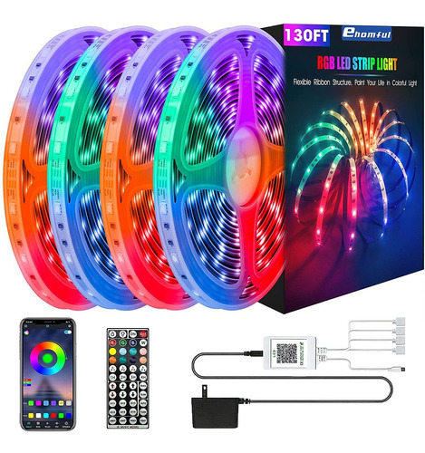 130ft Led Lights  App Control Music Rgb 5050 Color Chan...