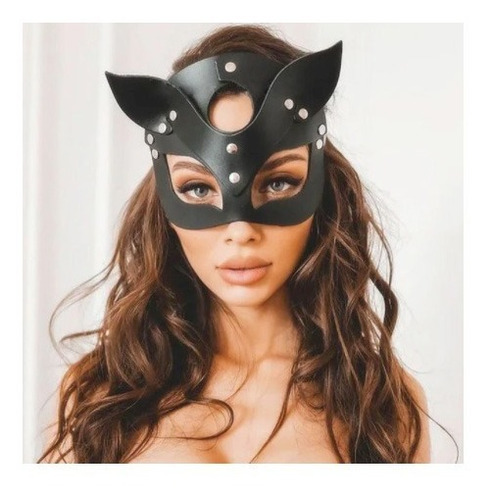 Mascara Antifaz Gatubela Gato Cosplay Cuero Halloween