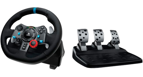 Volante Gamer Logitech G29 + Pedales Ps3/ps4/pc - Revogames Negro