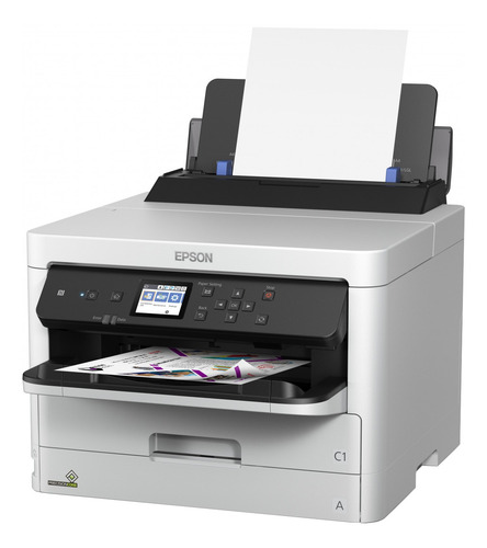 Imagen 3 de 3 de Impresora a color simple función Epson WorkForce Pro WF-C5290 con wifi blanca y gris 100V/240V