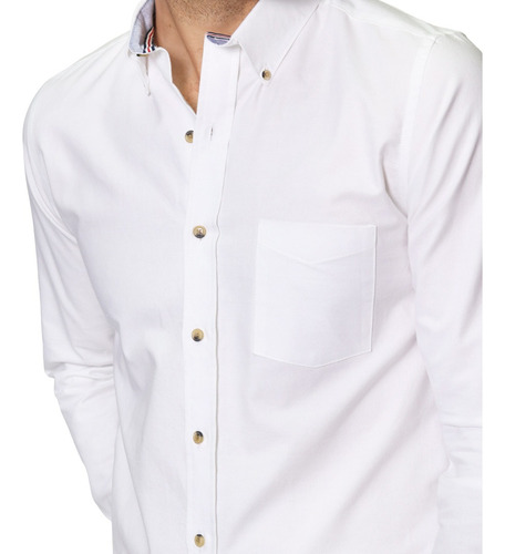 Camisas Para Hombre Manga Larga Lisa Regular Fit Formal