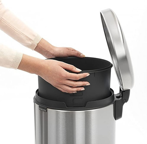Bote De Basura New Acero Mate Gris 30 Lts Brabantia