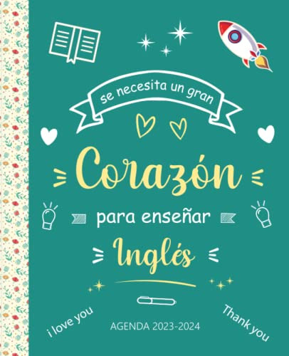 Agenda Maestra Ingles 2023 2024: Cuaderno Del Profesor 2023