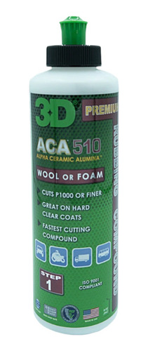 3d Aca 510 Premium Compound Compuesto Corte Premium 08 Oz