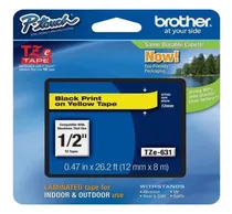 Comprar Cinta Brother Tze-631, 12mm X 8m. Negro Sobre Amarillo