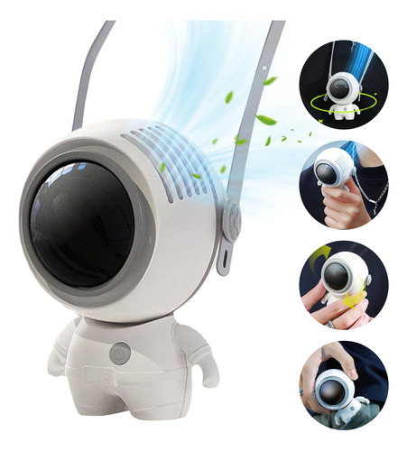 Astronautas Mini Ventilador De Mano Portátil Usb Sin Aspas