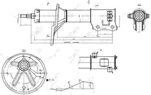 Amortiguador Delantero Derecho Breme Hyundai Elantra 96-98