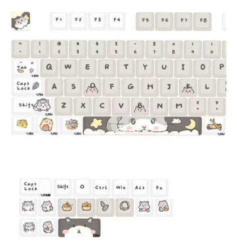 132 Teclas Pbt Keycaps Teclado Mecânico Sublimação