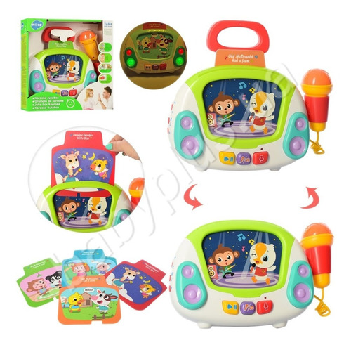 Imagen 3 de 10 de Microfono Karaoke Musical Infantil Hola 3138 Sonido Juego Ed