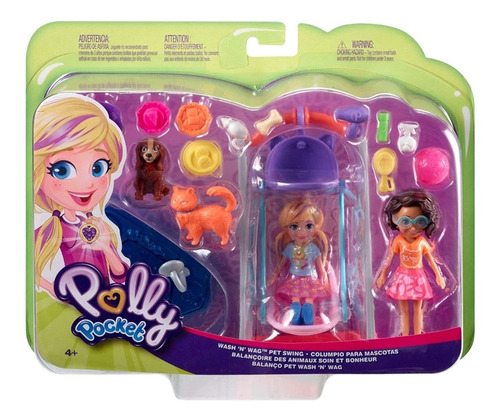 Muñeca Polly Pocket Columpio Para Mascotas