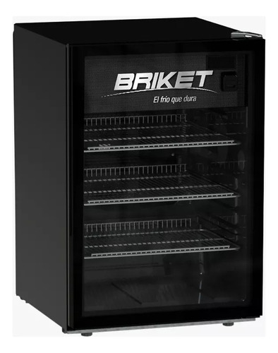 Heladera Exhibidora Briket Master 1200 Negro 120l Full Glass