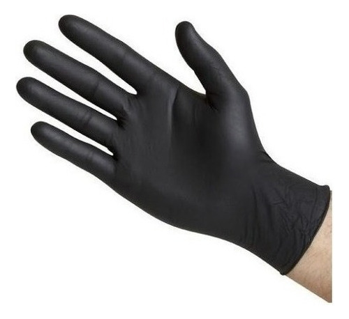 Guantes De Nitrilo Negro Zubiola X Caja De 100 Und Talla L