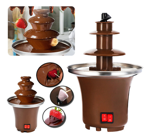 Fuente De Chocolate Fuente De Chocolate Con Capas De Chocola