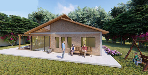 Imagem 2 de 6 de Planta De Casa 2 Quartos - Projeto Arquitetônico Completo