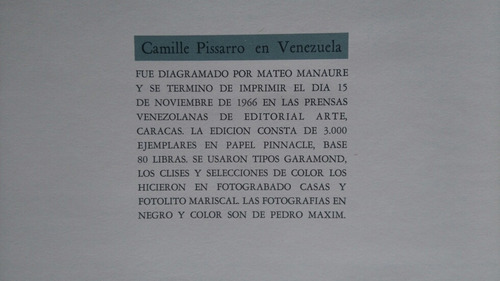Alfredo Boulton: Camille Pissarro En Venezuela, Arte Caracas (Usado)