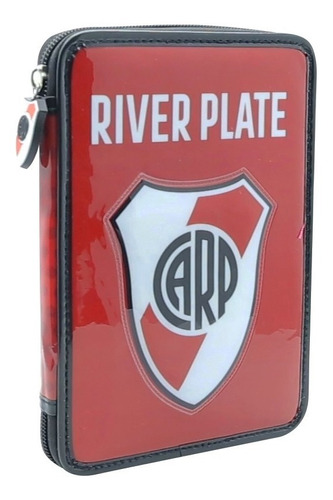 Cartuchera 1 Piso River Plate Pvc Con Utiles Licencia Orig