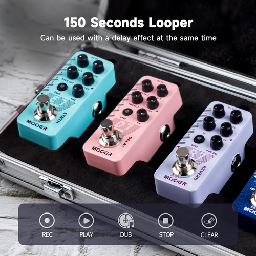 Mooer Pedal De Guitarra D7 Delay Con Looper 150s