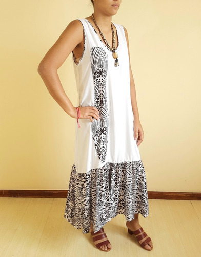 Imagem 4 de 5 de Vestido Feminino Tecido Longo Antônia