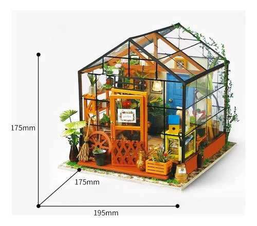 Lj Kits De Casa De Bonecas Em Miniatura Lazhu Robotime Diy