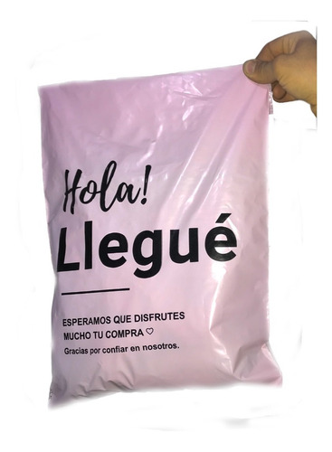 Imagen 1 de 2 de Bolsas Ecommerce Hola 30x45 Con Adhesivo Inviolable X50u