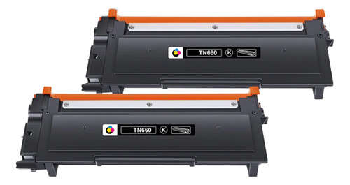 Pack 2 Toner Compatible Con Brother Dcp-l2540dw Tn 660 Negro