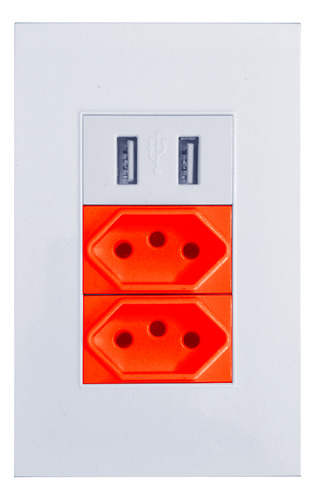 Tomada 20a Modular Usb De Parede Jwcom Bivolt Atualizável