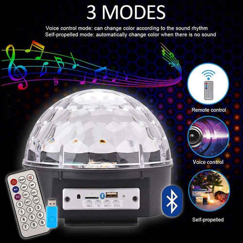 Bola Magic Led Parlante Bluetooth Con Control Remoto