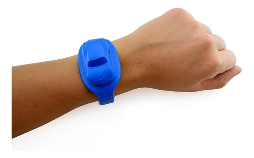 Imagen 2 de 7 de Pulseras Sanitizantes Auto Azul Niños Luminares