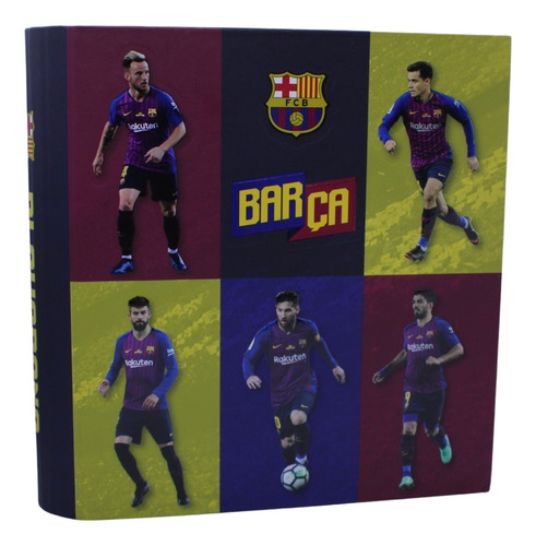 Carpeta Escolar N3 Barcelona Messi Escudo Futbol Fcb