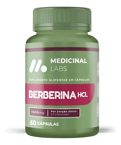 Berberina HCL 1500mg 60 Cápsulas Medicinal Labs Suplemento Sem Sabor