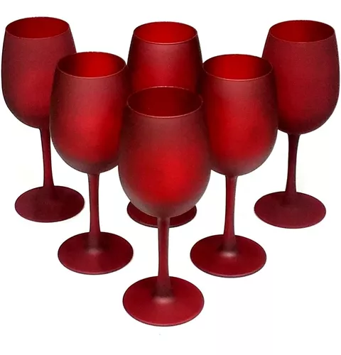 Las mejores ofertas en Copas de vino de cristal Rojo