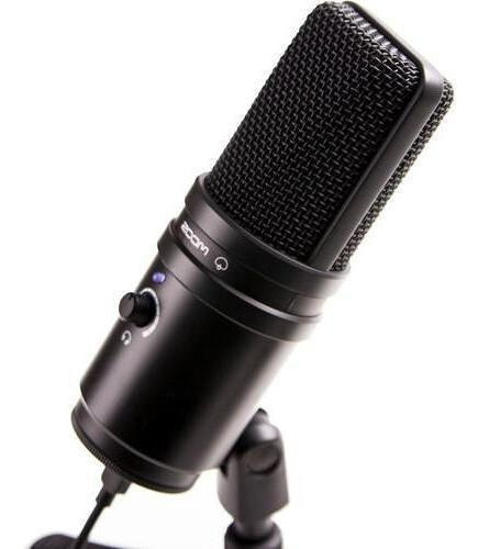 Microfone Para Podcast Youtube Streamers Zoom Zum-2 Usb Cor Preto