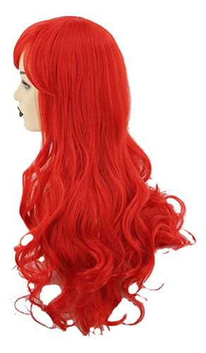* Peluca De Sirena Ariel Ondulado Cosplay Peluca Sintética