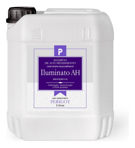 Shampoo Neutro P/ Cães Delux Iluminato Á. H. 5l Rende Muito