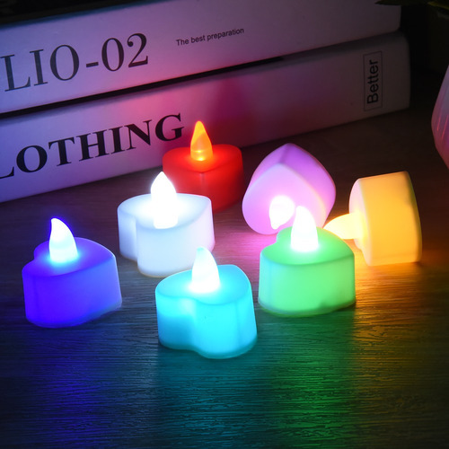 30 Velas Led En Forma De Corazón, Velas De Té Sin Llama