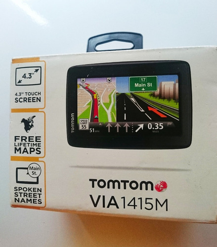 Imagen 1 de 3 de Dispositivo Gps Tomtom Via 1415m Pantalla Tactil 4.3 Nuevo