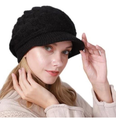 Mawjom Gorro Boina Punto Holgado Mujer Gorro Cálido Con