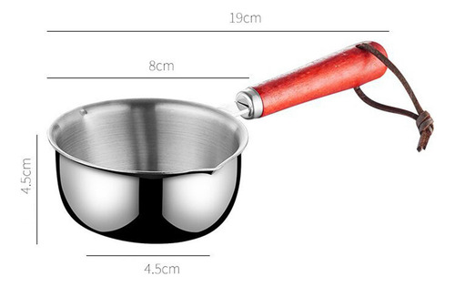 Mini Pote De Sopa De Aço Inoxidável Com Bico Duplo 150ml